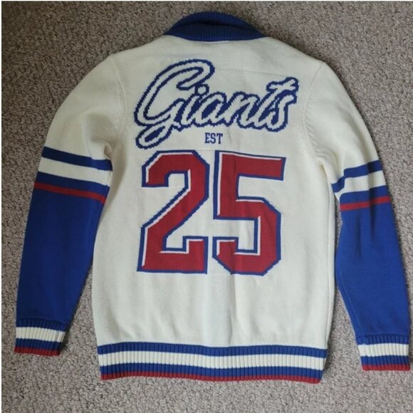 Anthropologie The Wild Collective NFL Cardigan Sweater New York NY Giants size S - Picture 4 of 6